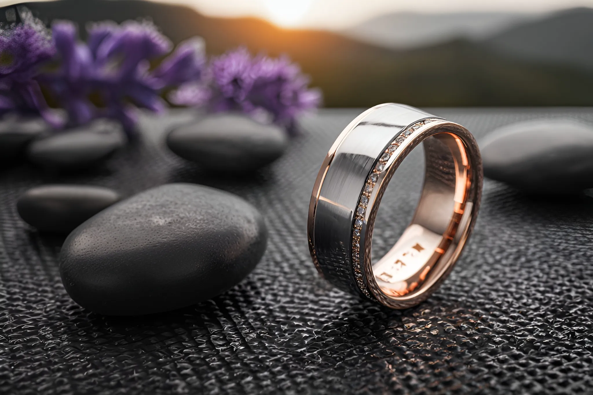 Jeweler reviewing ring designs with a client before moving to resin print and casting